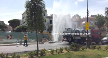 Gaeta: Salta tubatura durante i lavori per la nuova fontana artistica