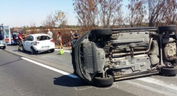 Riaperta la Pontina e subito un grave incidente: due feriti