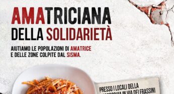 Amatriciana di solidarietà per i terremotati. Grande successo, 300 partecipanti