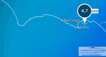 Arriva il maltempo nel Golfo di Gaeta: Attesa pioggia nel pomeriggio