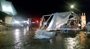 Sperlonga: La tempesta spazza “Sapori di Mare”, ma lo show continua. Oggi ripristinato il villaggio