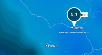 Ancora pioggia sul Golfo di Gaeta e isole