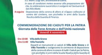 Gaeta/Commemorazione dei Defunti e dei Caduti per la Patria
