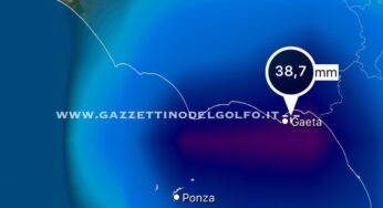 Golfo di Gaeta: Bomba d’acqua in arrivo nel weekend. Ecco le previsioni