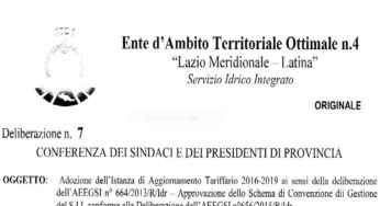 Formia/M5S: “Privatizzazione dell’acqua, l’inefficienza del servizio e i costi insopportabili per i cittadini”