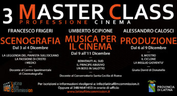 Latina Film Commisdion: Al via il “Master Class formative di Cinema d’eccezione”