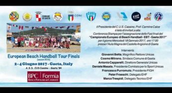 Work in progress per le Finali Europee per clubs, Gaeta pronta ad ospitare numerose presenze.