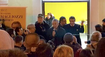 Massimo Magliozzi inaugura la sede elettorale in Piazza della Libertà