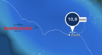 Meteo/Piogge e mare mosso nel Golfo di Gaeta 