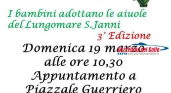 Formia/“Ci vuole un fiore”, domenica bambini-giardinieri al lavoro sul lungomare di Santo Janni