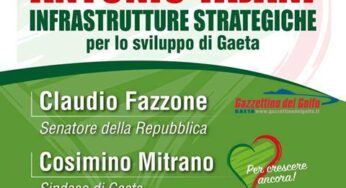 Infrastrutture strategiche per lo sviluppo di Gaeta, il convegno alla presenza del presidente del parlamento europeo Antonio Tajani