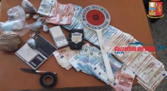 Tratto in arresto 30enne dalla Polizia di Gaeta: in casa con 300gr di Hashish e Marijuana
