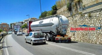 Gaeta: Tir in avaria in via Flacca. Prestare attenzione