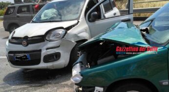 Incidente sull’Appia. Scontro tra due auto al bivio con Via Canzatora