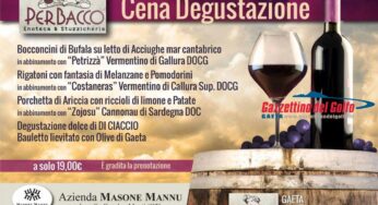 Gaeta: Cena Degustazione da “PerBacco”. Venerdì grande serata
