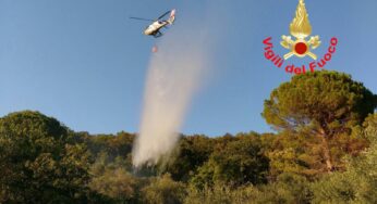 Ancora fiamme tra Castellonorato e Penitro