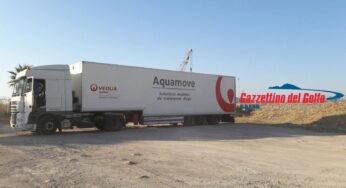 Emergenza idrica: arrivato oggi l’impianto di potabilizzazione nella zona industriale Panapesca, a Gaeta.