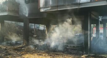 Incendio a S.Cosma e Damiano. Evacuate diverse abitazioni. Donna trasportata in ospedale
