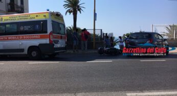 Formia, incidente stradale sulla via Appia: auto contro scooter