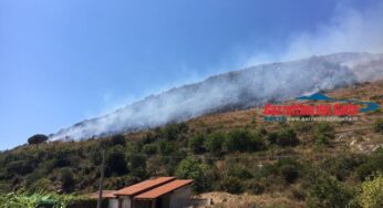 Gaeta, incendio a Sant’Agostino: fiamme sul Monte Moneta
