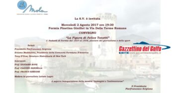 Nella Pinetina Ginillat il convegno “la figura di Felice Tonetti” 1º Podestà di Formia