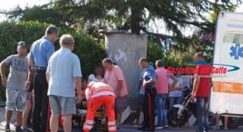 Auto contro moto: ennesimo brutto incidente nel comune di Santi Cosma e Damiano