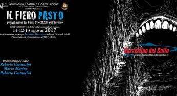 Formia: “Il fiero pasto”, la compagnia “Costellazione” porta in scena Dante ai Criptoportici della Villa Comunale