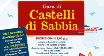 Gaeta, spiaggia di Serapo: “E la sabbia diventa…”. Al via la gara di castelli di sabbia