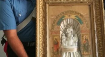 I Carabinieri restituiscono opera d’arte sacra rubata 40 anni fa