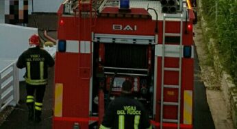 Formia, incendio in un’area cantiere. A fuoco container dell’ufficio vendite
