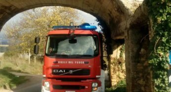 Gaeta, intervento dei VVF per messa in sicurezza della Cappella votiva di Casalarga