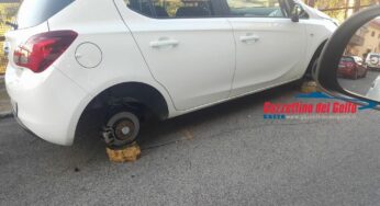 Gaeta: ancora furti di ruote alle auto in sosta