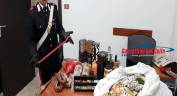 Generi alimentari, alcolici e tabacchi: furto sventato dai Carabinieri