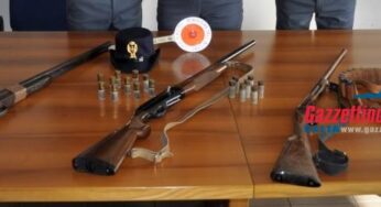 Formia, lite in famiglia e minacce di morte: la Polizia interviene e sequestra 3 fucili