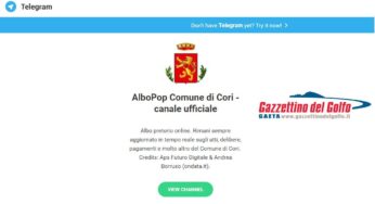 Cori, il Comune diventa ‘Pop’: per ogni nuovo atto pubblicato sull’Albo Pretorio, una notifica sul cellulare grazie ad un’App