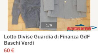 Divise della Guardia di Finanza vendute online: sequestri e denunce