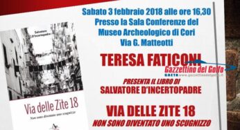 “Via delle Zite 18. Non sono diventato uno scugnizzo”, Salvatore D’Incertopadre racconta la sua Napoli a Cori