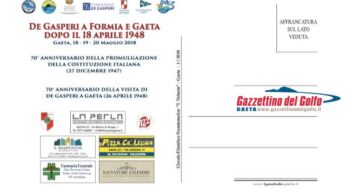 “De Gasperi a Formia e Gaeta dopo il 18.04.1948”: l’evento del Circolo Filatelico Numismatico prende vita