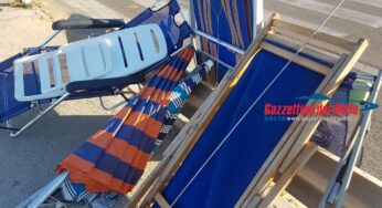 Gaeta, Spiaggia di Sant’Agostino al setaccio: sequestri della Polizia Locale