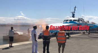 Formia, incendio a bordo dell’aliscafo Laura: e’ un’esercitazione