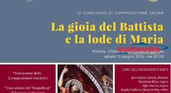 Formia, appuntamento musicale “La gioia del Battista e la lode di Maria”