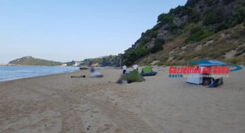 Gaeta, blitz all’alba all’Arenauta: sequestri e sgomberi di campeggiatori abusivi