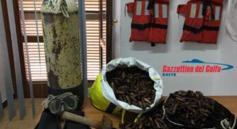 Scauri: La Guardia Costiera sequestra 40 chilogrammi di datteri di mare a pescatore di frode