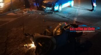 Scontro auto-moto a Vindicio