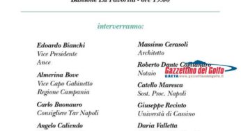 Gaeta, al via il convegno Regolazione e mercato negli appalti pubblici tra forma e sostanza, presso il Bastione la “Favorita”
