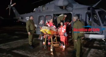 Ponza, uomo in pericolo di vita trasportato con un elicottero dell’Areonautica Militare a Latina