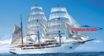 Il veliero Sea Cloud II nei mari di Gaeta