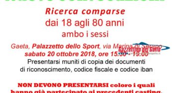 Ciak si gira! Sabato 20 ottobre nuovo casting a Gaeta
