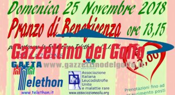 A Formia l’annuale pranzo di beneficenza per Telethon