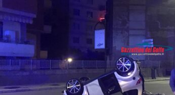 Gaeta, si ribalta minicar su Corso Italia